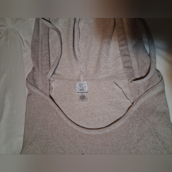 "I Cannot Live Without Coffee and My Dog” Tunic Hoodie Long Sleeve - Beige Small - Picture 8 of 8